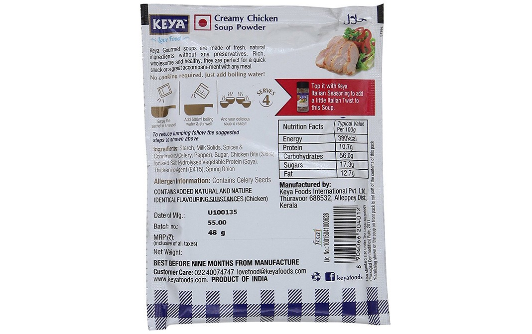 Keya Creamy Chicken Soup   Sachet  46 grams